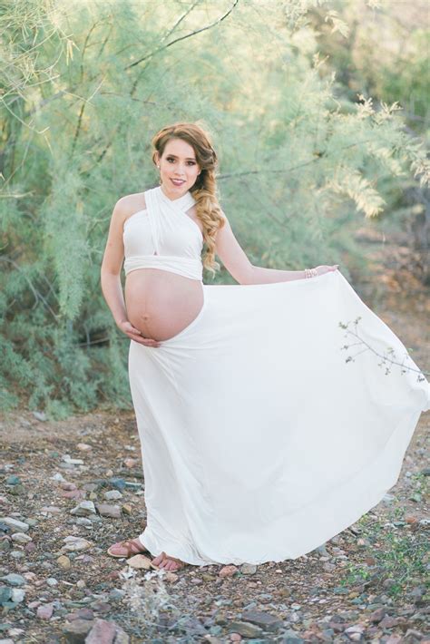 A Glamorous Maternity Session | Formal maternity dress, Maternity photo dresses, White maternity ...