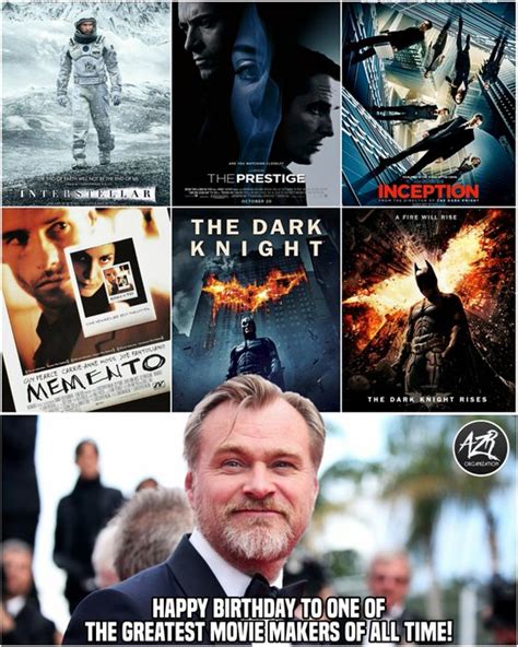 Nolan created several of the most successful films of the early 21st century, and his eight pictures. Christopher Nolan's Birthday Celebration | HappyBday.to