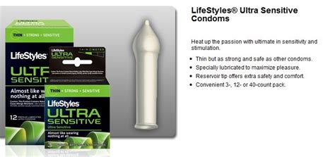 Lifestyle ultra sensitive condoms