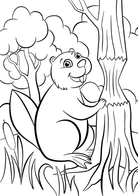 View and print this bird coloring page for free by clicking the print button below. Beaver - Coloring pages for you