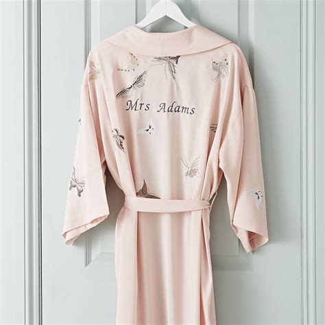 Unique and inexpensive wedding gowns that wow! bridal wedding dressing gown kimono long personalised by ...
