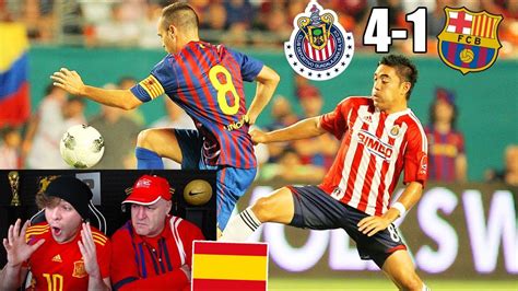 Partidos hoy de fútbol en la tele en españa. ESPAÑOLES REACCIONAN AL CHIVAS 4-1 FC BARCELONA - Liga ...