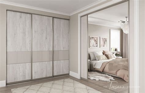 Sliding wardrobe doors are a stylish way to store your belongings while maximising space in any room, whether it is simply by not opening out into the room or making better use of an alcove. Cascina Pine sliding wardrobe doors with Cashmere Glass ...