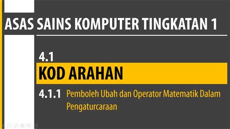 If you want to learn pembolehubah bersandar in english, you will find the translation here, along with other. Pemboleh Ubah dan Operator Matematik Dalam Pengaturcaraan ...