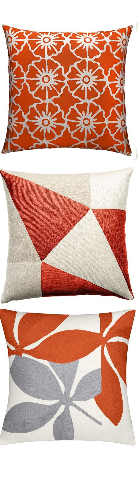 Choose a bed throw to match your bedroom décor. "orange pillows" "orange throw pillows" "orange modern ...