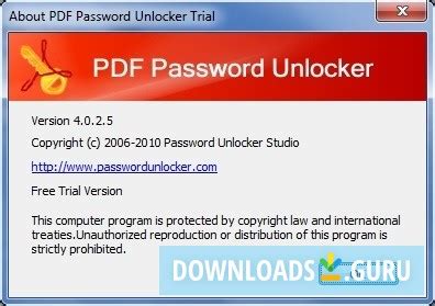 This software has been scanned with 68. Download PDF Password Unlocker for Windows 10/8/7 (Latest ...