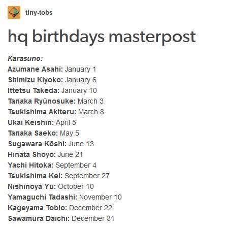 I haven't finished haikyuu yet. Haikyuu birthday Masterlist (1/3) | Haikyuu, Haikyuu ...