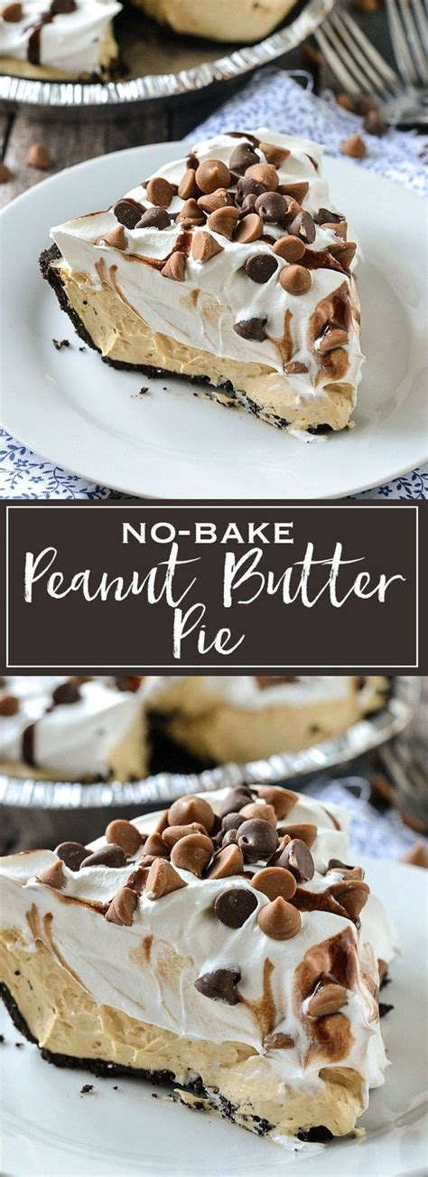 A simple no bake peanut butter pie made with cream cheese, peanut butter, heavy cream and oreo cookies. No-Bake Peanut Butter Pie | Food Around Me