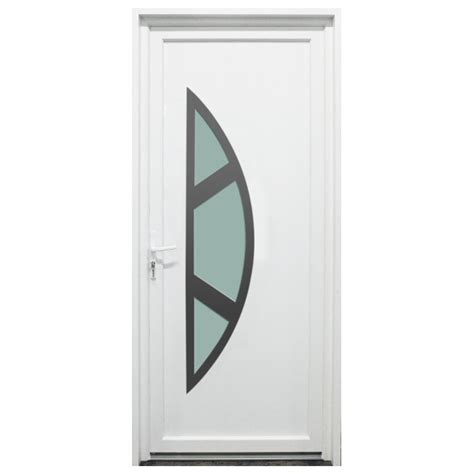 Porte d'entrée pour fond nicot. Porte d'entrée PVC Meuse blanche, 215x90cm, droit ...