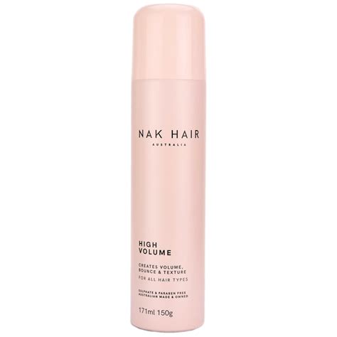 Add volume, color, shine and definition to any head of hair. Nak Hair High Volume Styling Spray 150g - The Hair Hub