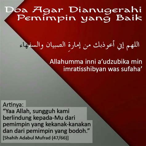 We did not find results for: DOA-DOA AGAR DIANUGERAHI PEMIMPIN YANG BAIK - Nasihat Sahabat