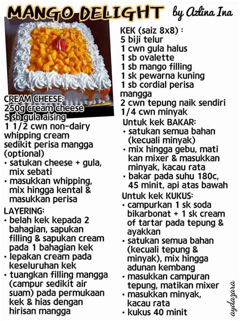 Memakan sepotong kek keju mangga dingin beku ini seperti kita memakan aiskrim. Koleksi Resepi kek laici azlita - Foody Bloggers