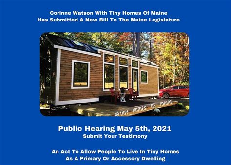 Mobile tiny houses in maine hit a major roadblock wgme. Maine-An Act To Allow Tiny Homes As A Primary Dwelling ...