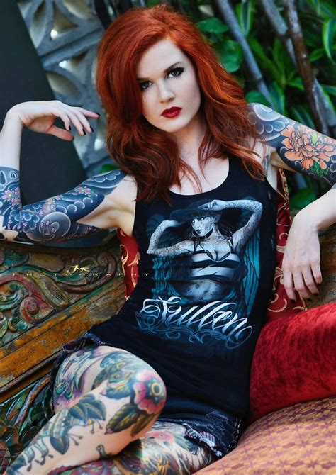 There is no doubt right now tattoo of koi is one of the most popular trends and designs in the tattoo world. Tattoo model Luna Marie | Hot inked girls, Beautiful redhead, Stunning redhead