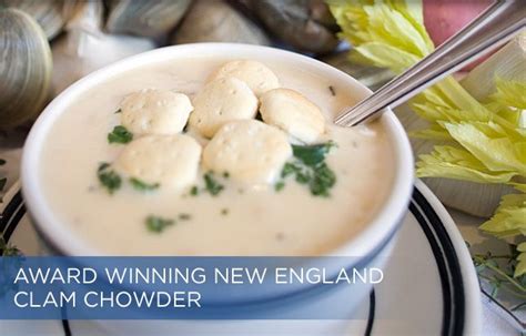 The inclusion of tomatoes is seen as an affront to the new england i'm not saying you should eat a whole vat of it and then take down the bread bowl too, but new england clam chowder is clearly the superior soup. The Oceanaire Seafood Room | Clam chowder, Seafood ...