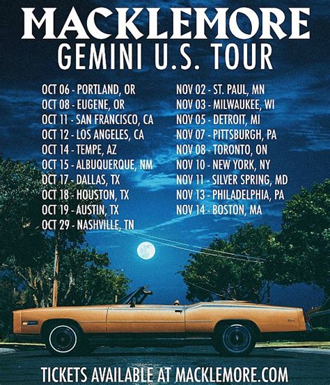 In the time since, macklemore's become a certified rap star, and his friend and frequent collaborator ryan lewis was a big reason why. Macklemore Shares Dates for The Gemini U.S. Tour - XXL
