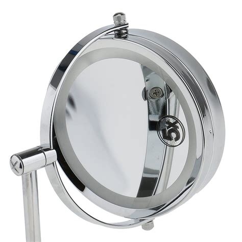 You can bring the vanity mirror towards you rather than having to lean forward and bending over to apply your makeup. Dovewill TwoSided Lighted 5x Magnifying Vanity Mirror Wall ...