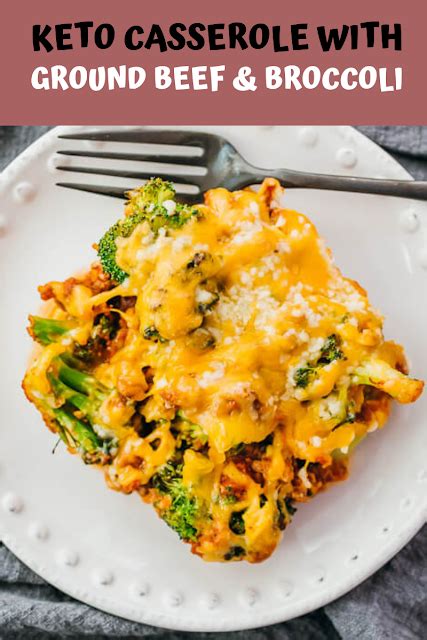 Cook the ground beef in a skillet until it has browned. KETO CASSEROLE WITH GROUND BEEF & BROCCOLI | Ground beef ...