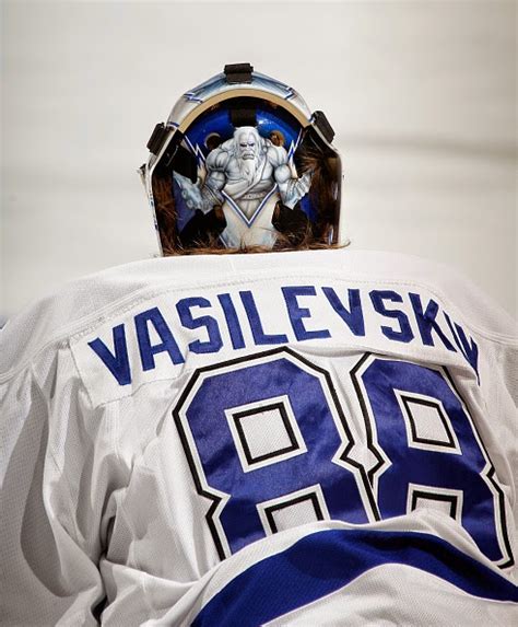 Andrei vasilevskiy's solid debut a good sign for lightning. I Love Goalies!: Andrei Vasilevskiy 2014-15 Mask