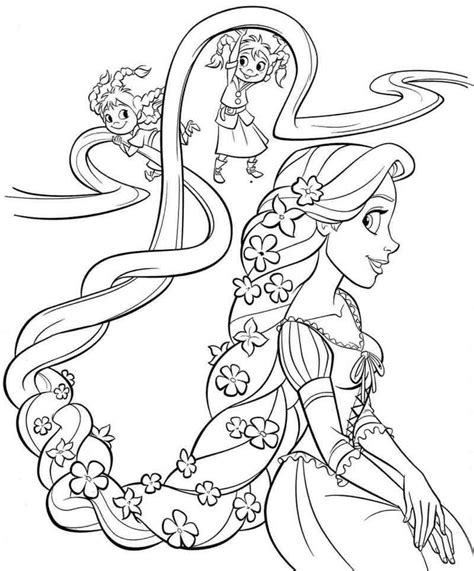 Sketsa mewarna gambar putri rapunzel barbie princess. Tangled Princess Rapunzel. di 2020 | Halaman mewarnai ...