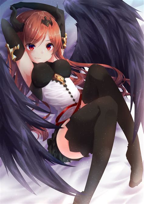 This collection presents the theme of dark anime girl. Wallpaper : long hair, anime girls, wings, horns, black ...