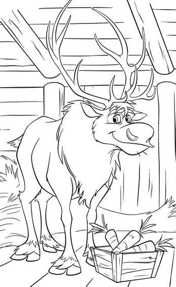 Sven the reindeer coloring pages. My Family Fun - Frozen Sven Reindeer Coloring page The ...