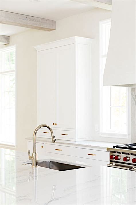 We have a brand new polished nickel faucet in our guest bath. I really love this striking photo #weirdkitchens ...