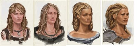 Awesome examples of 140 different hair styles. Nord_Female_Hair.jpg (5100×1701) | Medieval hairstyles ...