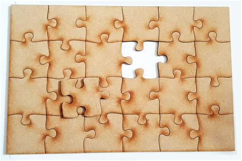 Plain Wood Jigsaw Puzzle Make your Own Laser Cut Blanks 20cm x 30cm - Lazzylozlasercutter