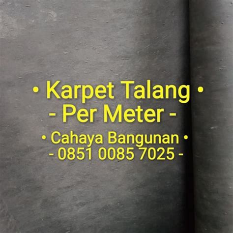 Karpet polos dengan harga terbaik dan kualitas standar merk : Jual KARPET TALANG AIR Genteng Per Meter 55 60 Cm Hitam ...