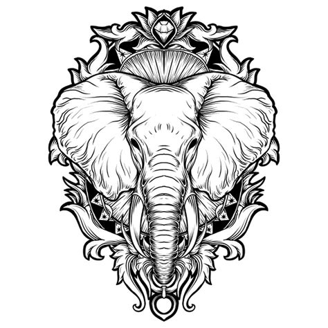 Download Premium Vector | Tattoo and t-shirt design black and white ...