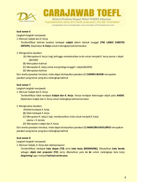 Contoh Soal Tes Toefl Dan Pembahasan Pdf Download ...