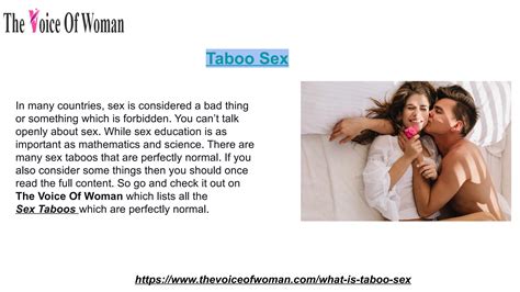 What Is Taboo Sex? by thevoiceofwoman - Issuu