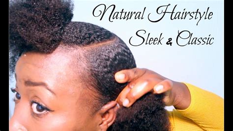 Medium length hairstyles have become a popular trend for women who want gorgeous styles without the maintenance that comes with long hair. Natural Hairstyle Cute Simple Sleek Low Afro Puff on Short ...