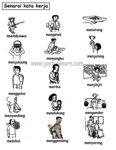 Membedakan antara kata kerja (verb), kata sifat (adjective), kata benda (noun)dan kata keterangan (adverb) sama seperti kita belajar memahami jenis kata dalam bahasa indonesia. Senarai Kata Kerja ( Verb ) | Malay language, Indonesian ...