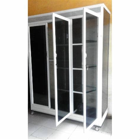 Jual lemari pakaian 2 pintu sliding kayu jati minimalis modern. Jual Lemari Pakaian Aluminium 3 Pintu di lapak Mustari ...