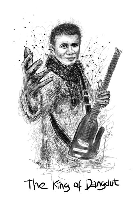 Rhoma irama membawakan beberapa lagu hitsnya yang sudah tidak asing didengar dan mampu menghipnotis para pencinta musik tanah air. Rhoma Irama #scribble art by topo | Seni