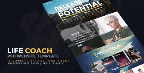 Customise the template to showcase your experience, skillset and accomplishments, and highlight your most. Life Coach PSD Website Template (Marketing) - http ...