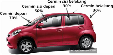 For this purpose, there are also ultraviolent rejection car tints ( tinted kereta ) that you can use for preventing the ultraviolet radiation come inside the car. Peraturan Baharu Pemasangan Cermin Gelap JPJ