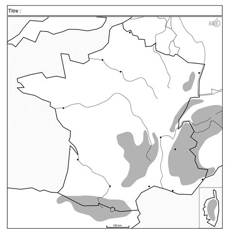 Carte de france, cartes des régions et des départements ou encore des cartes des villes et des villages en. Carte De France Muette Avec Fleuves Et Montagnes | My blog ...