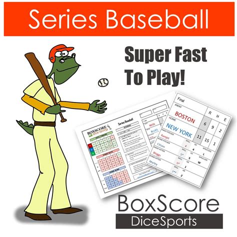 Complete source for baseball history including complete major league player, team, and league stats, awards, records, leaders, rookies and scores. Series Baseball - Box Score Dice Sports