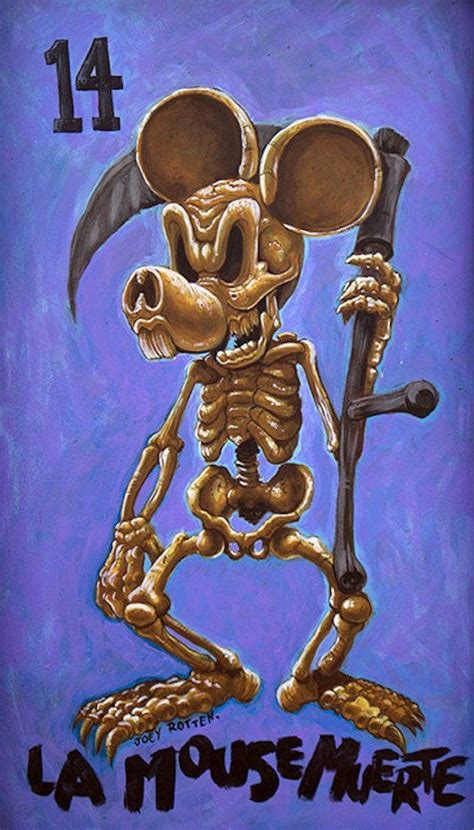 Mickey mouse canvas my finished creations pinterest painting. Mouse Muerte by Joey Rotten Mickey Skeleton Tattoo Canvas ...