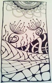 Zentangle Landscape | Class art projects, Zentangle art, Illustration art