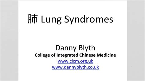 To address this issue, we extensively studied and compared the haplogroup composition. Lung Syndromes in Traditional Chinese Medicine - Danny ...