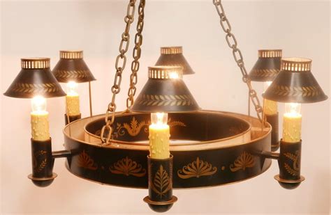 Shop wayfair for the best indoor hanging light fixtures. Continental Round Hand Painted Tole Six Light Hanging ...