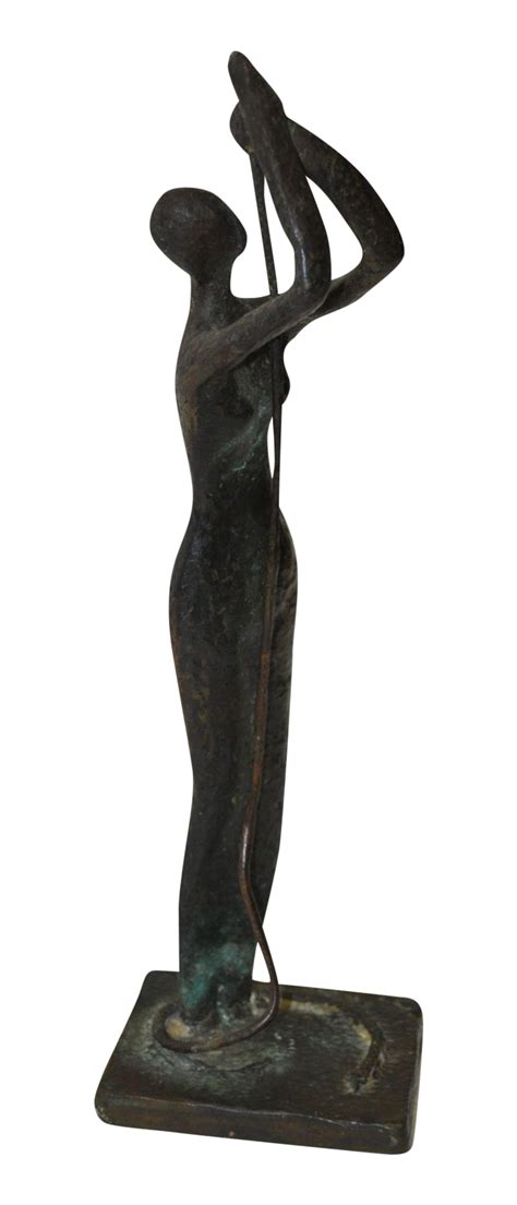 1930's Vintage Bronze Female With Rope Sculpture | Rope sculpture ...