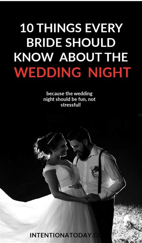 With so much focus on the wedding, no one really tells you how to behave with your husband on your first night as wife. 10 Things Every Bride Should Know Before Her Wedding Night ...