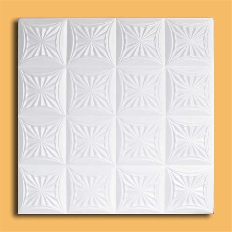 Polystyrene ceiling tiles, also commonly known as styrofoam or foam ceiling tiles, are lightweight, 20″ x 20″ squares that can be glued to almost any ceiling surface. AMAZING! Polystyrene Ceiling Tiles- look like old tin ...