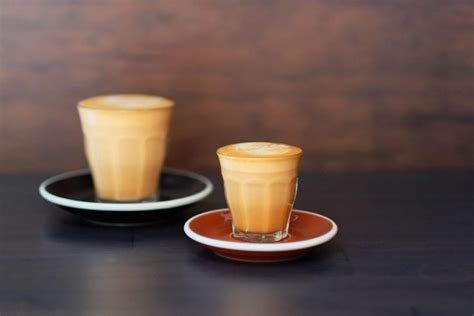 This results in a stronger flavour than a cortado which is larger and uses two ristretto shots but an equal ratio of milk. Gravitas -Piccolo Latte is a ristretto shot with warm milk ...