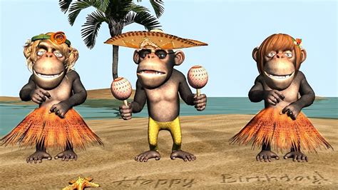 Funny Happy Birthday Song. Monkeys sing Happy Birthday To ...